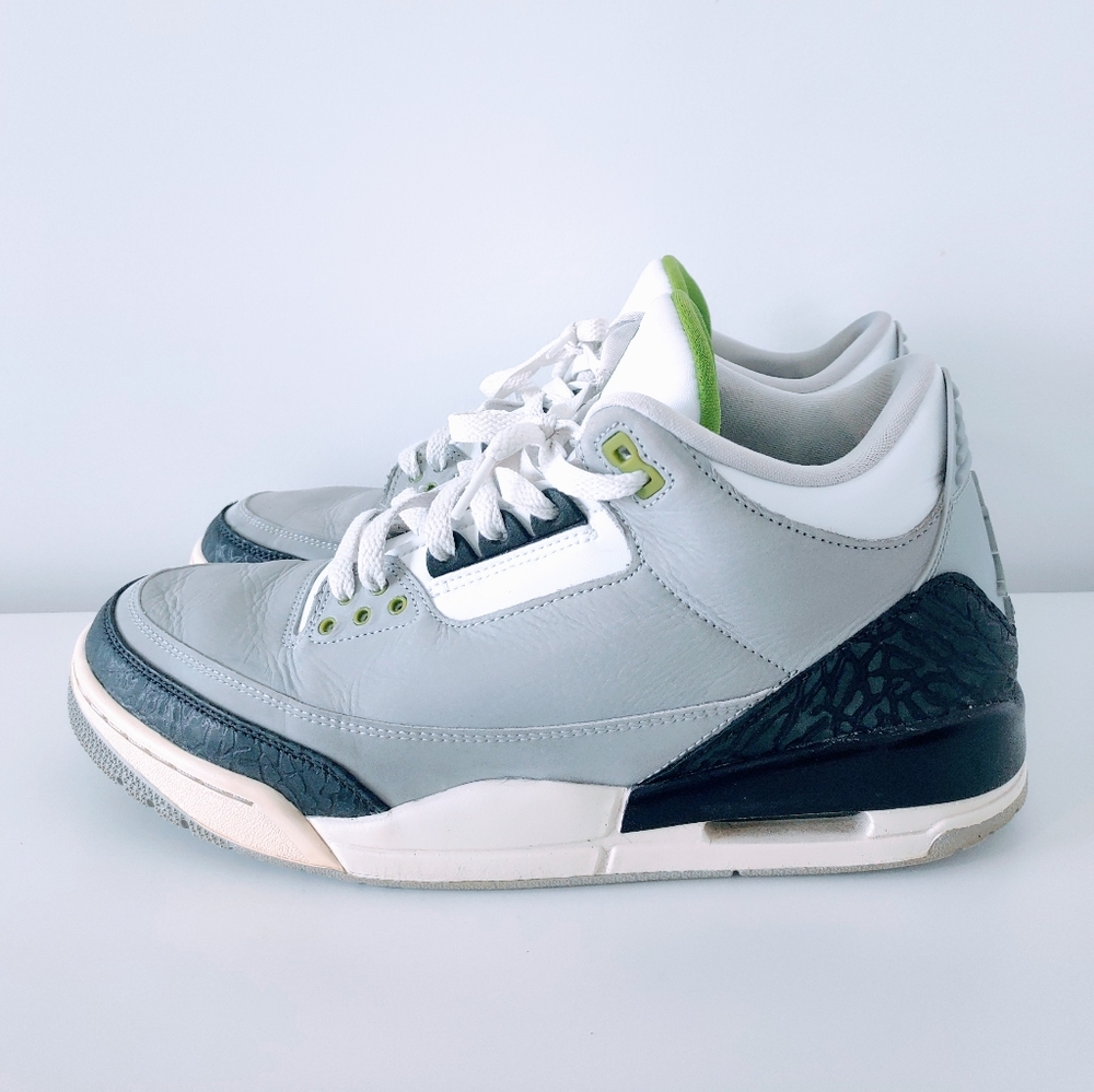 Jordan 3 Chlorophyll Size 11 Good Condition no box.